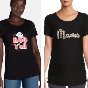 BUNDLE OF TWO WOMEN’S MATERNITY GRAPHIC T SHIRTS 🤰🏻